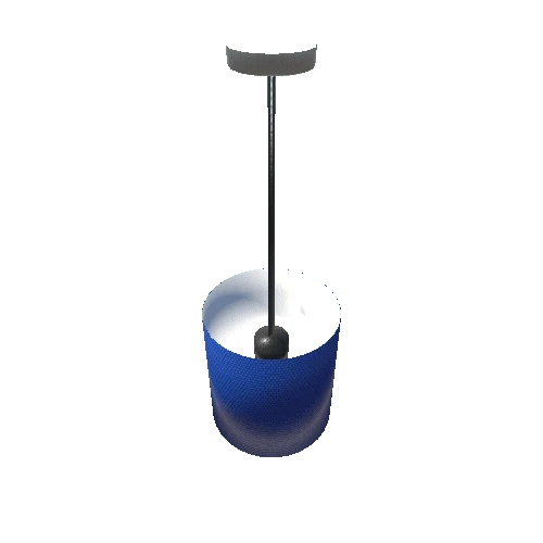 Hanging Light-001 - Cylinder Shade Blue Plastic